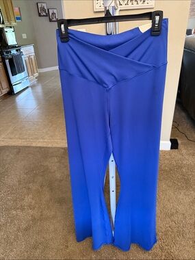 aerie Royal Blue Wide-Leg Yoga Pants with V-Waistband